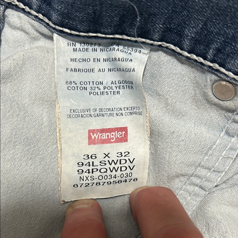 Wrangler Denim Jeans 36x32 cargo